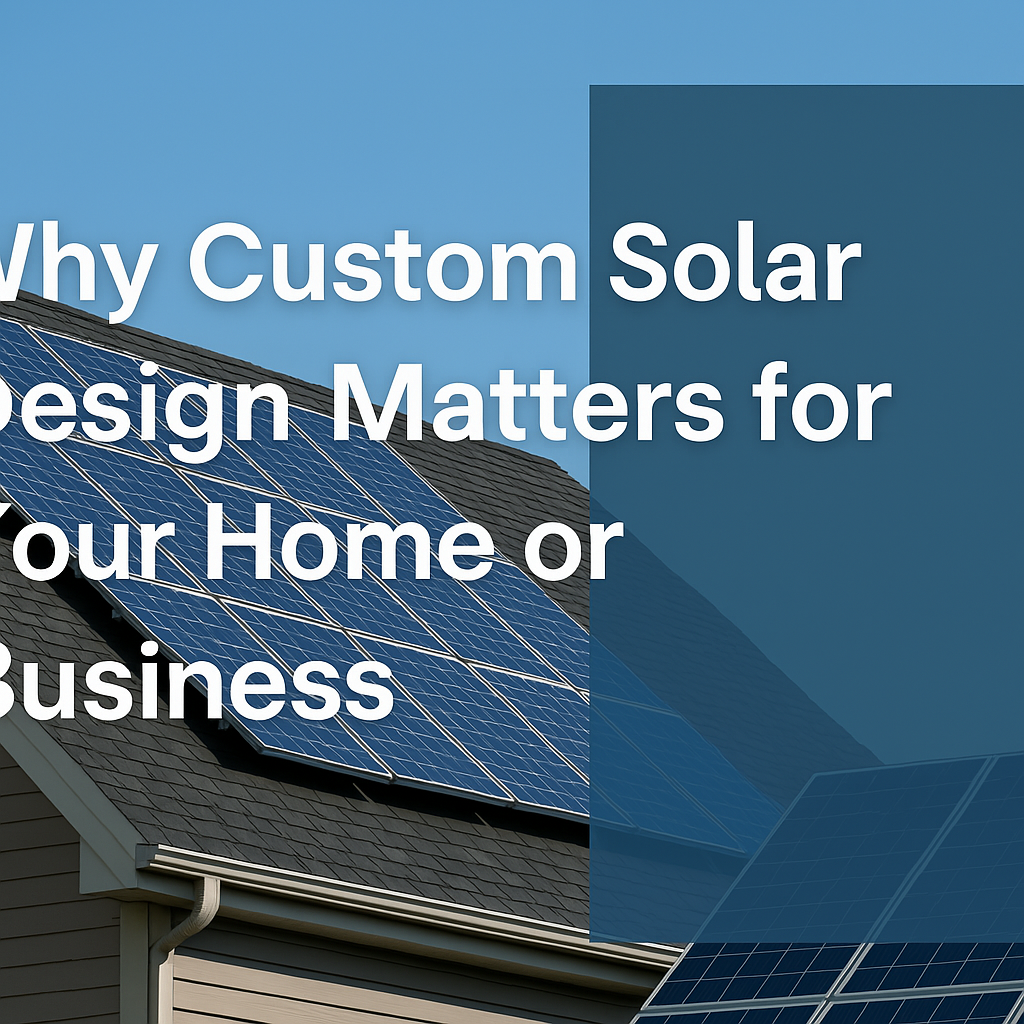 Why Custom Solar Design Matters for Your Home or Business
