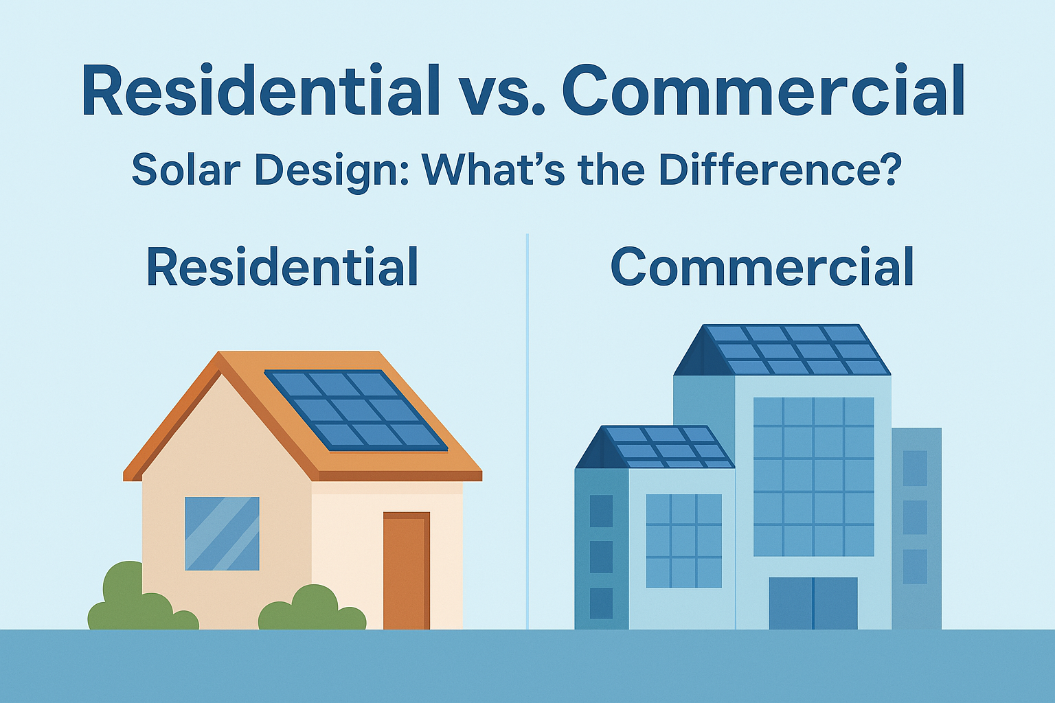 Residential vs. Commercial Solar Design: What’s the Difference?